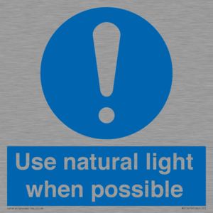 Use natural light when possible